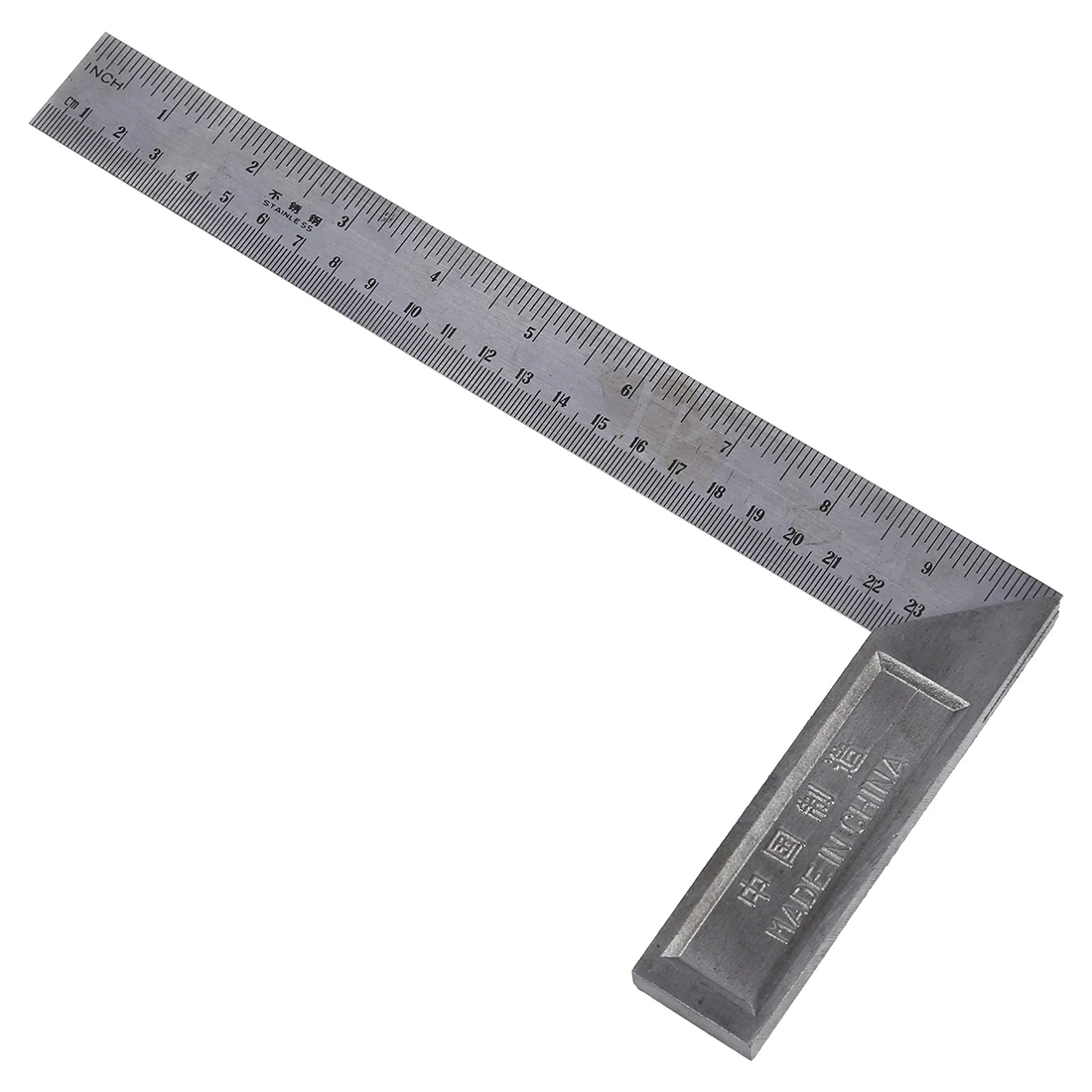 90 Degree 25cm Length Stainless Steel L Square Angle Ruler in Rulers 