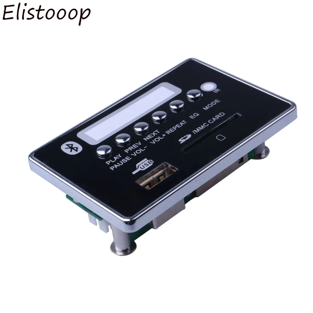 

Elistooop USB FM Aux Radio Bluetooth MP3 Decoder Board Module Car USB MP3 Player Integrated Remote Control USB FM Aux Radio