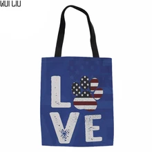Спасательные печатные парусиновые сумки для покупок экологический многоразовый складной женский наплечный мешок женская сумочка женская сумка Хлопковая Сумка-тоут