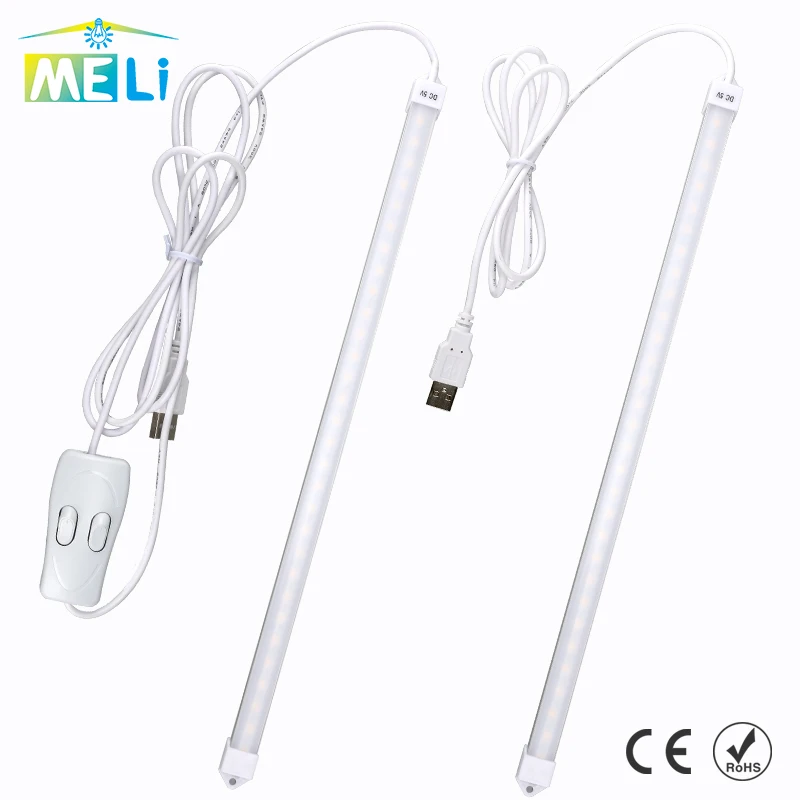 

LED Night Light 5V USB Tube Three Colors Changeable Desk Table Lamp Light 2835 SMD Rigid Strip Light for Reading Lighting