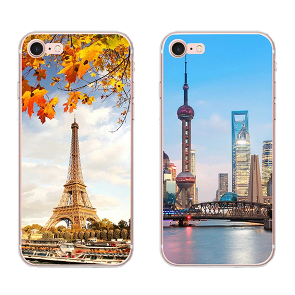 

For Apple iPhone 5 5S SE 6 6S 7 8 Plus X XS MAX XR Landscape Architecture Soft TPU Back Shell Cover Coque Fashion Phone Case