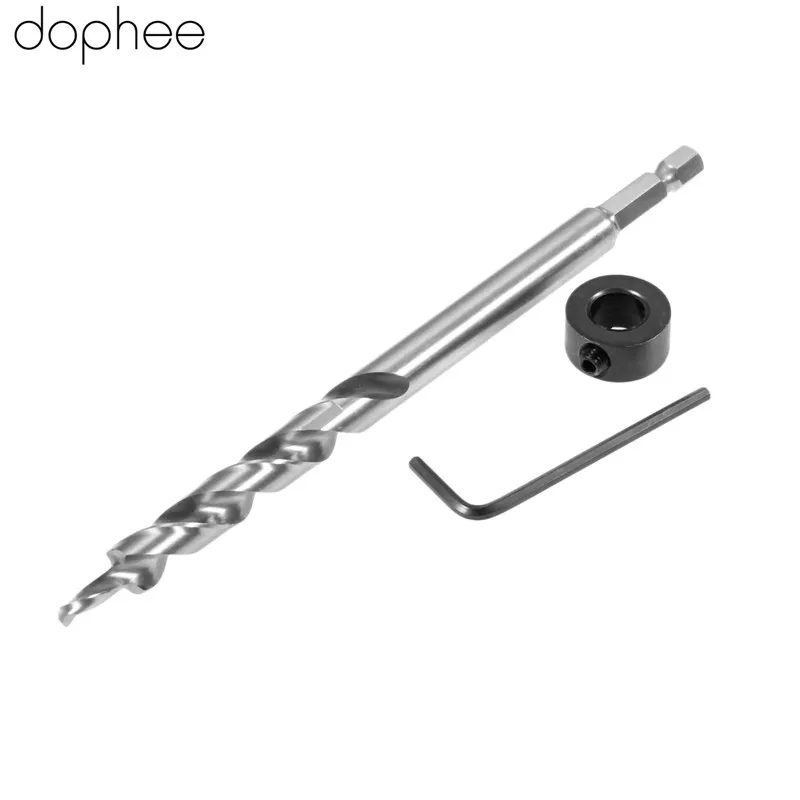 Dophee 9 5 мм твист ступенчатое сверло + глубина стопорный воротник шестигранный