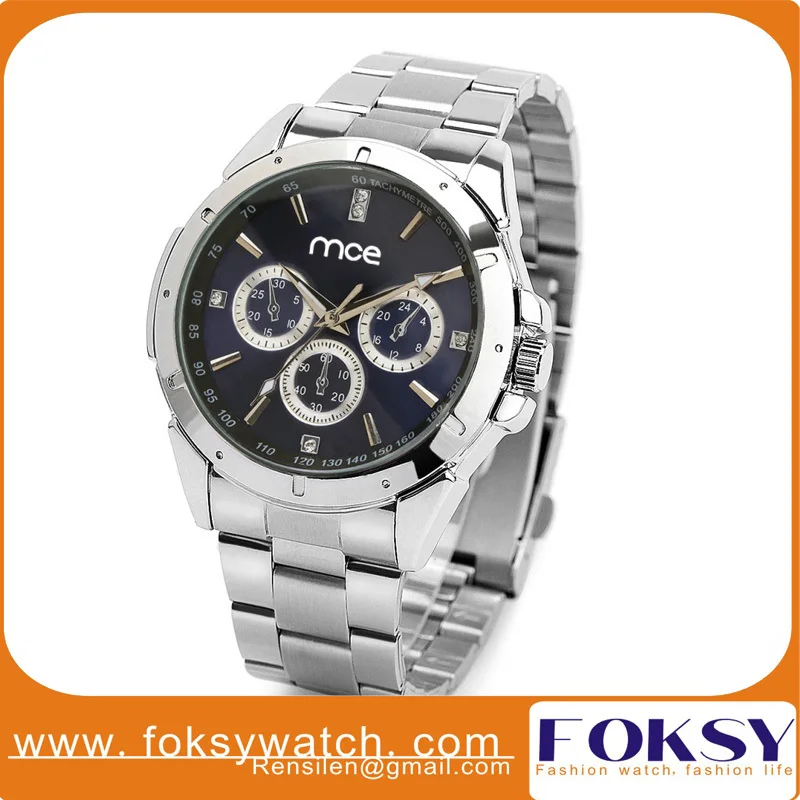 2 pairs Luxury japan movt quartz watch stainless steel back full steel