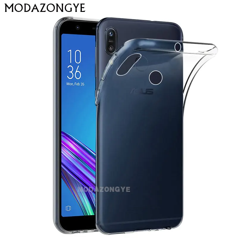 Чехол для ASUS ZenFone Max M1 ZB555KL силиконовая прозрачная задняя крышка чехол телефона ZB555