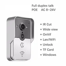 New Version POE Support TF Card Storage 720P WIFI Video Door Phone Intercom Doorbell 