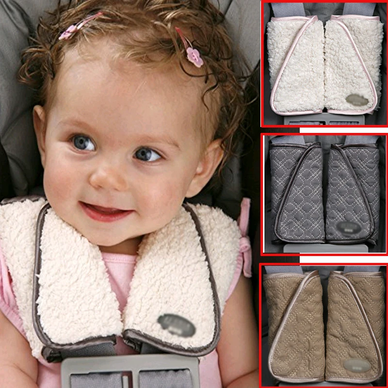 Car Seat Belt Pads 2-Pack Baby Strap Covers Soft Car Seat