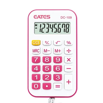 

2018 Mini Calculator with Lanyard candy color Digital Electronic Calculadora Counter Calculating as Gift Handheld Pocket Type