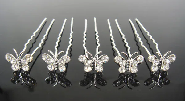 

12Pcs Wedding Bridal Butterfly Crystal Hair Pins