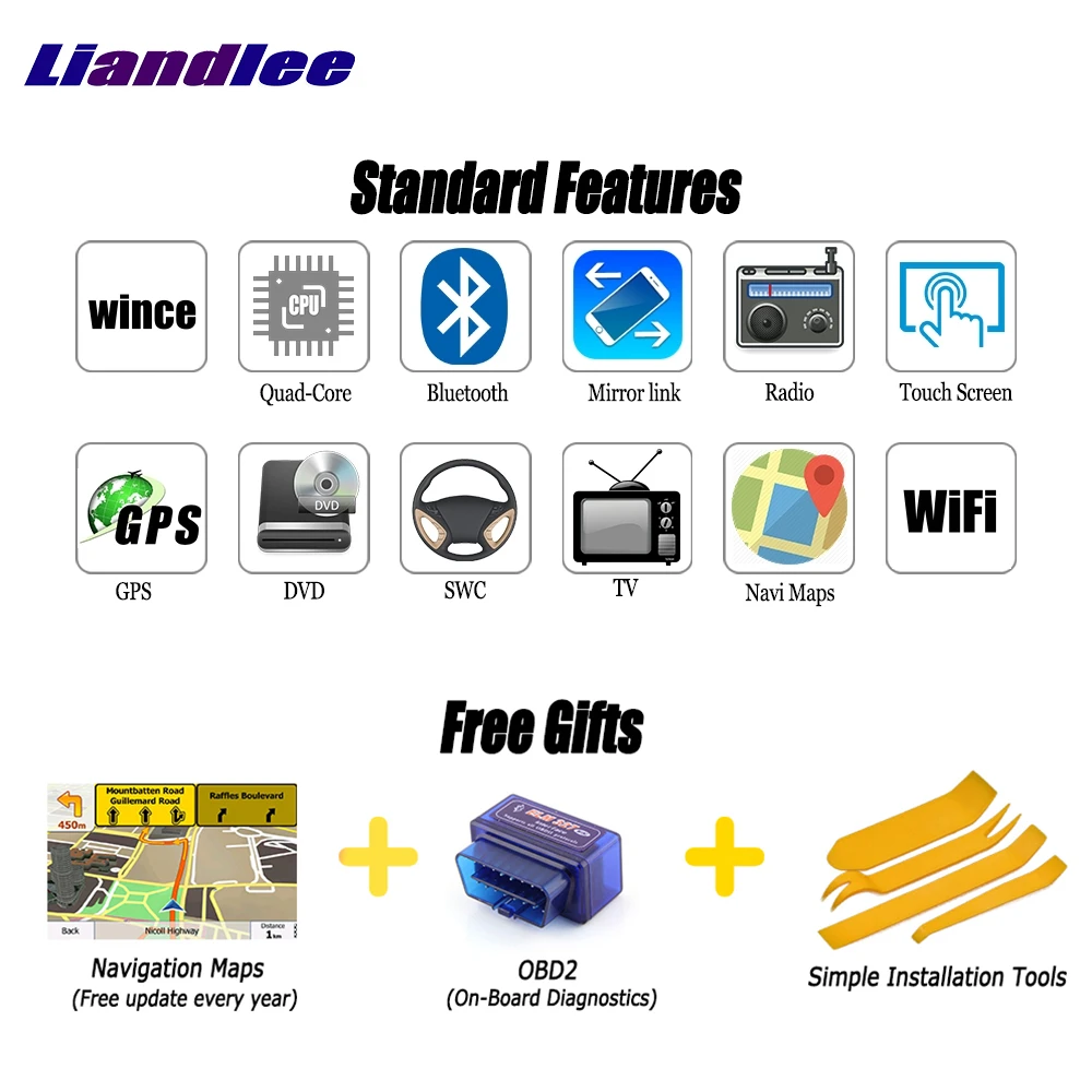 Discount Liandlee For Lexus ES250 2012~2015 Wince Car Radio CD DVD Player GPS Navi Navigation Maps Camera OBD TV Screen Media 4
