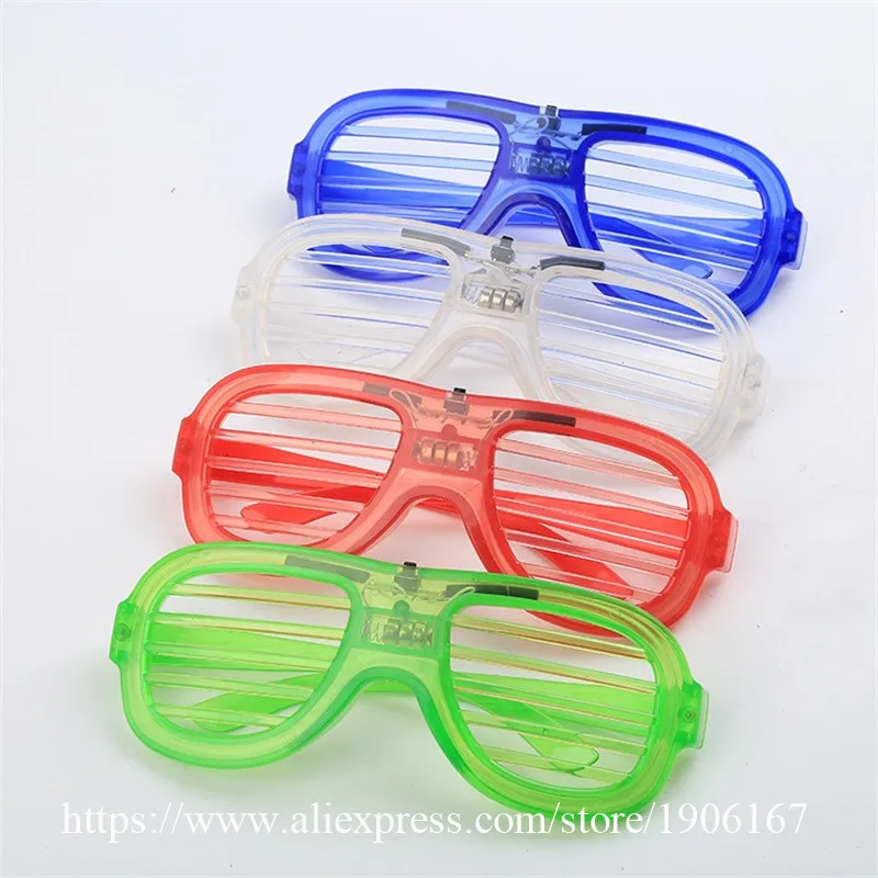 Fashion LED EL Wire Glasses Glow In The Dark Sunglasses Helloween Concert Party led flashing Glasses Eyewear16