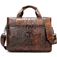 P сумка для мужчин портфель из натуральной кожи офисная сумка мужская крокодиловый узор Портативная Сумка для документов сумки