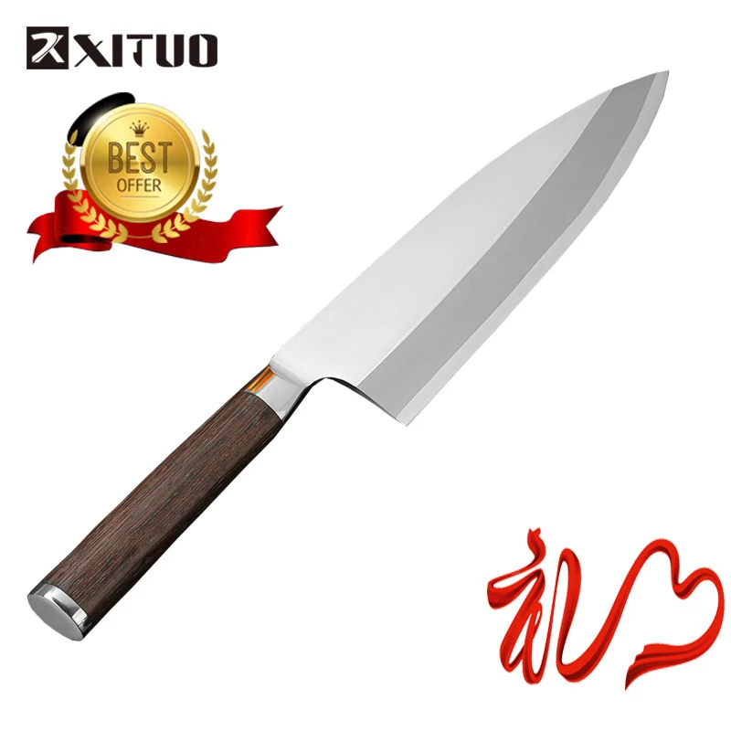

XITUO Kitchen Knife Raw Fish Fillet Salmon Stainless Steel Japan Santoku Chef Knives Cleaver Boning Knives Good quality Gift
