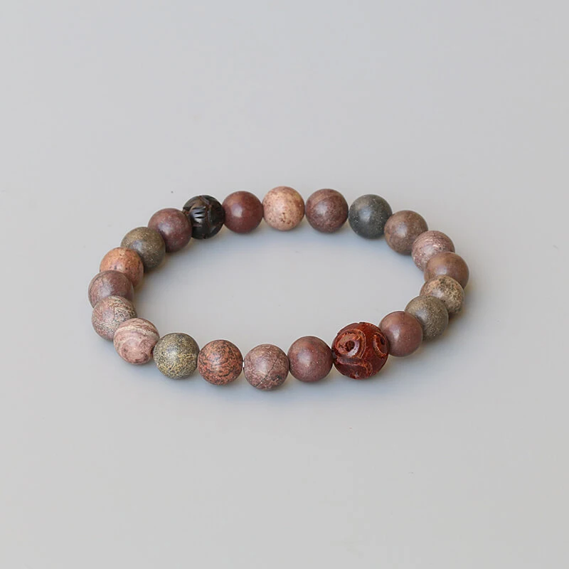 Wholesale-Natrual-Flower-Stone-Beads-With-Red-Sandwood-Lucky-Cloud-Beads-Elastic-Bracelet-Retro-Bangle-GIFT-For-Men-Women-Reikinn-BSM016(5)