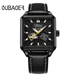 Oubaoer Дизайн Часы Для мужчин Сталь бренд автоматические механические часы Для мужчин Часы модные Повседневное Военная Униформа Бизнес часов
