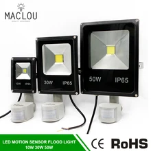 

LED Flood Light 220V 10W 30W 50W IP65 Outdoor Spotlight With Pir Motion Sensor Reflector Waterproof Floodlight Lighting WallLamp