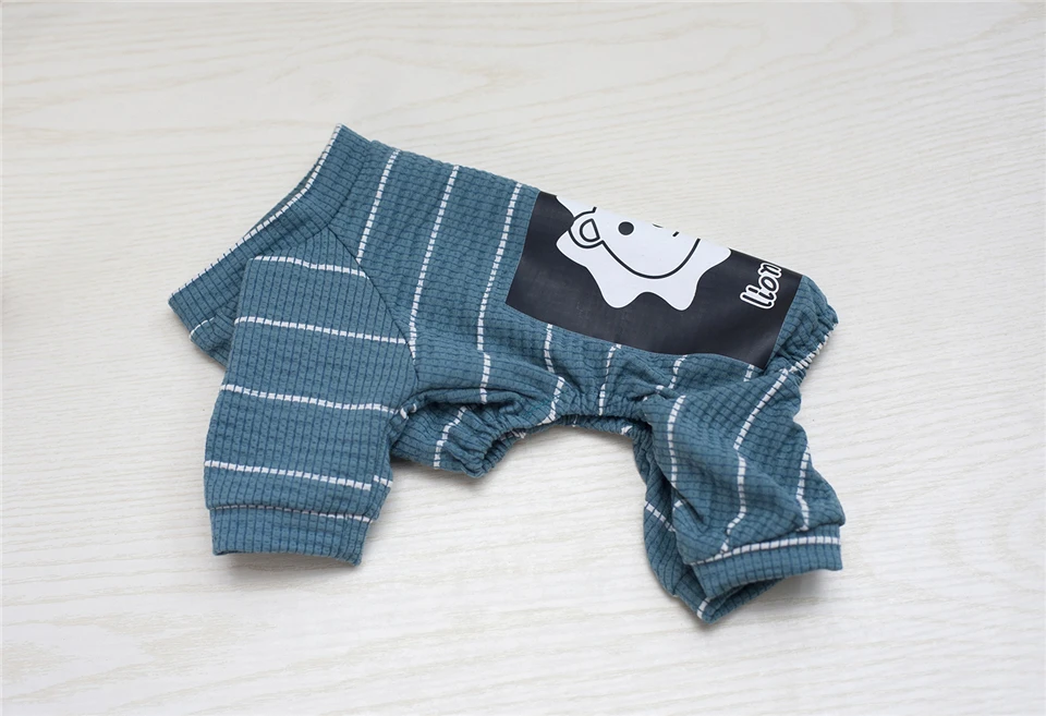 Spring Summer Cotton Dog Clothes Striped Clothing for Dogs Printed Lion Chihuahua Tracksuit Pet Clothes Suit for Dogs Pets (5)
