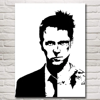 

Classic Movie Fight Club Film Art Silk Poster Brad Pitt Edward Home Decor Pictures 12x16 18x24 24x32 30x40 Inches Free Shipping