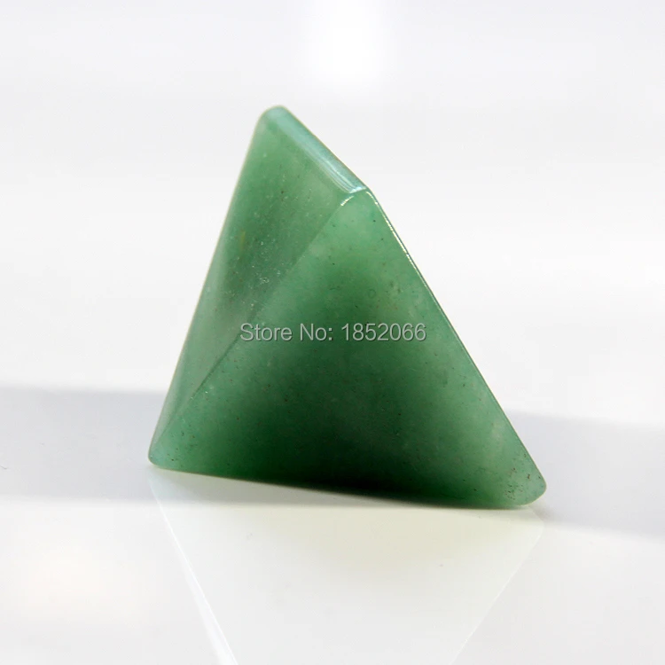 30 мм натуральный зеленый авантюрин пирамида из кристалла кварца чакра камни лечебные Рейки