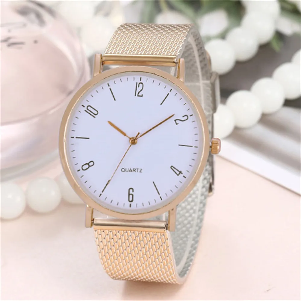 Изысканный Простой стиль женские часы Роскошные модные кварцевые наручные часы круглые цифровые часы женские часы Zegarek Damski# W