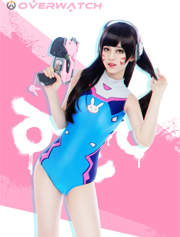 Сексуальная игра OW D. VA Dva Мерси косплей костюм Цельный купальник Evangelion EVA купальник SUKUMIZU S-L