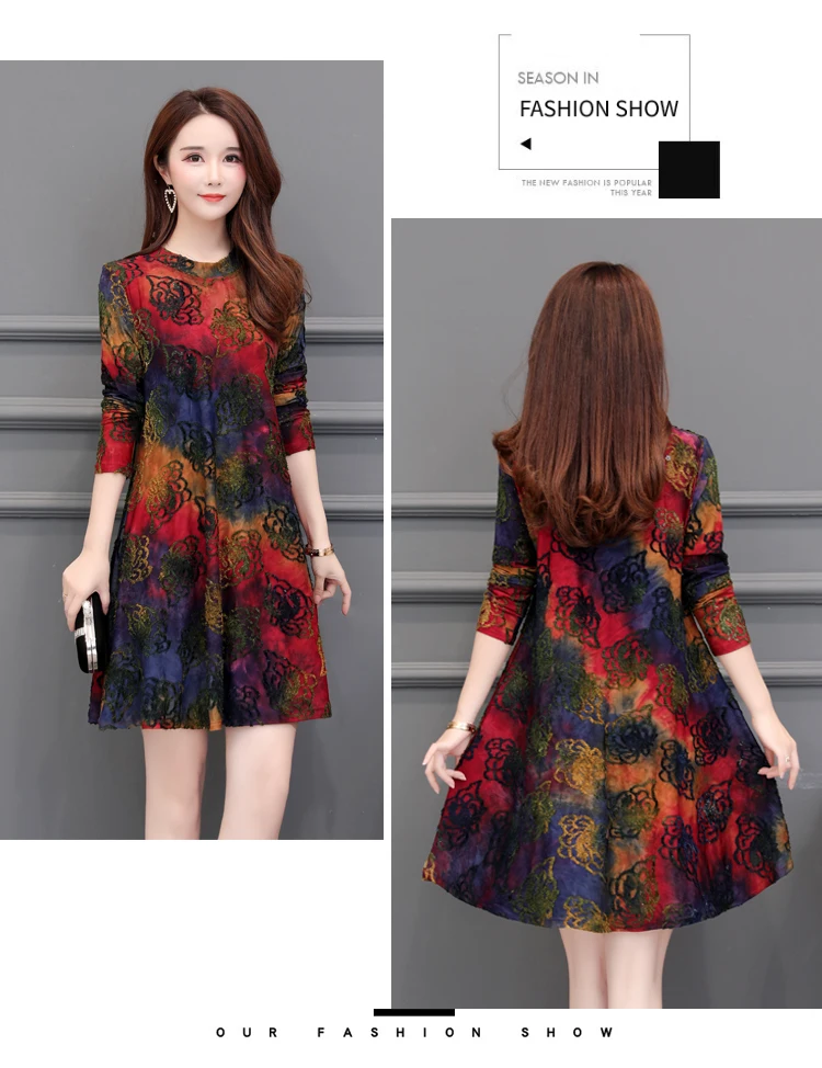 Women Dress Plus Size Long Sleeve Spring Autumn Mom Vintage Shirt Office Formal Dress Women Elegant Casual Robe Femme Dresses3
