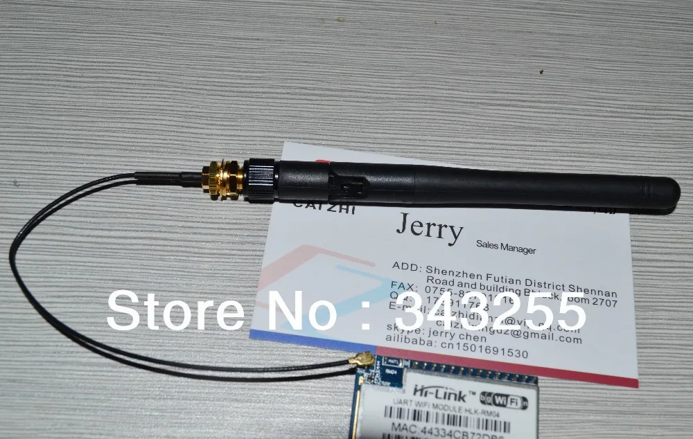 2.4G Antenna HLK-RM04 3dbi for wireless transmitter or receiver with RP-SMA connector Configure the link line, SMA to IPX