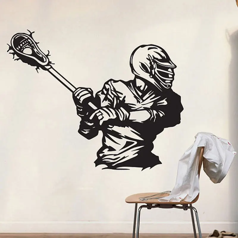 Lacrosse Decal Decor Wall Decal Creative Stickers Gifts Stick Lacrosse