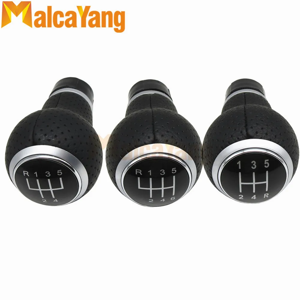 

12mm 5/6 Speed Gear Shift Knob Lever Stick For Audi A4 B6 B7 B8 A6 S4 8K A5 8T Q5 8R S Line Ibiza 6J Seat Leon Mk1 Passat Golf