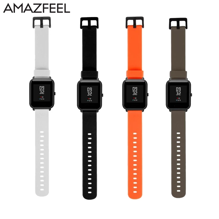 Силиконовый ремешок для часов Xiaomi Huami Amazfit Bip Bit Band 20 мм Correa для Amazfit bip браслет на запястье samsung gear S2 ремень