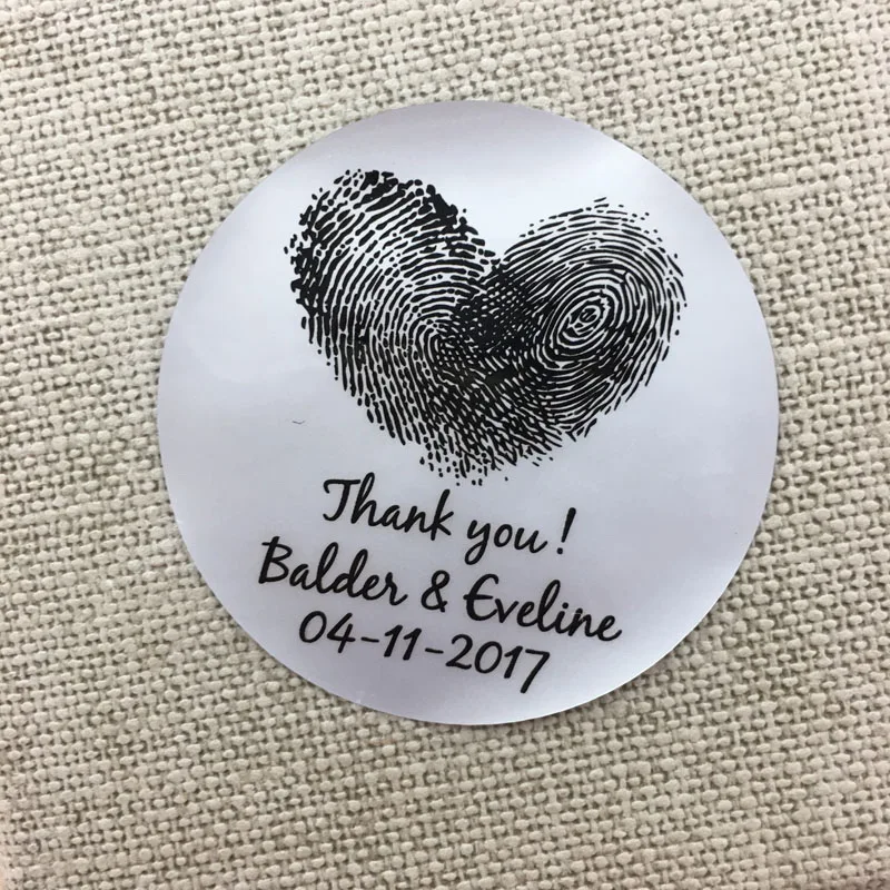 

3cm 100 pcs Customized Wedding Sticker Bridal Shower Favor Thank you Invitation Envelope Seals Party Matt PVC Sticker Label