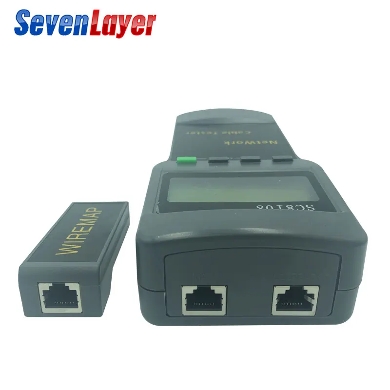 SC8108 Portable LCD Network Tester Meter&LAN Phone Cable Tester & Meter With LCD Display RJ45