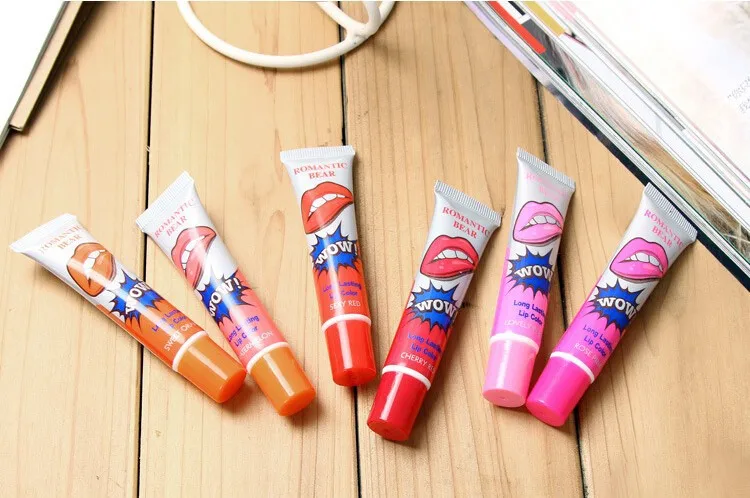 Lábio à Prova Maquiagem de Longa Labiales Batom Água Kit Lipgross Romântico Urso Maquiagem Companheiro Duração Máscara Lábio Matiz 48 Pcs d' 7 48 PCS Labiales Batom lábio À Prova