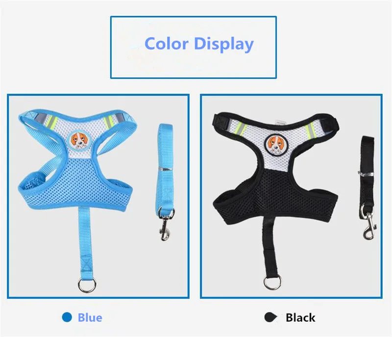 D05 дышащий собака жгут и поводки комплект Регулируемый жилет проводов для щенков/малых средних собак