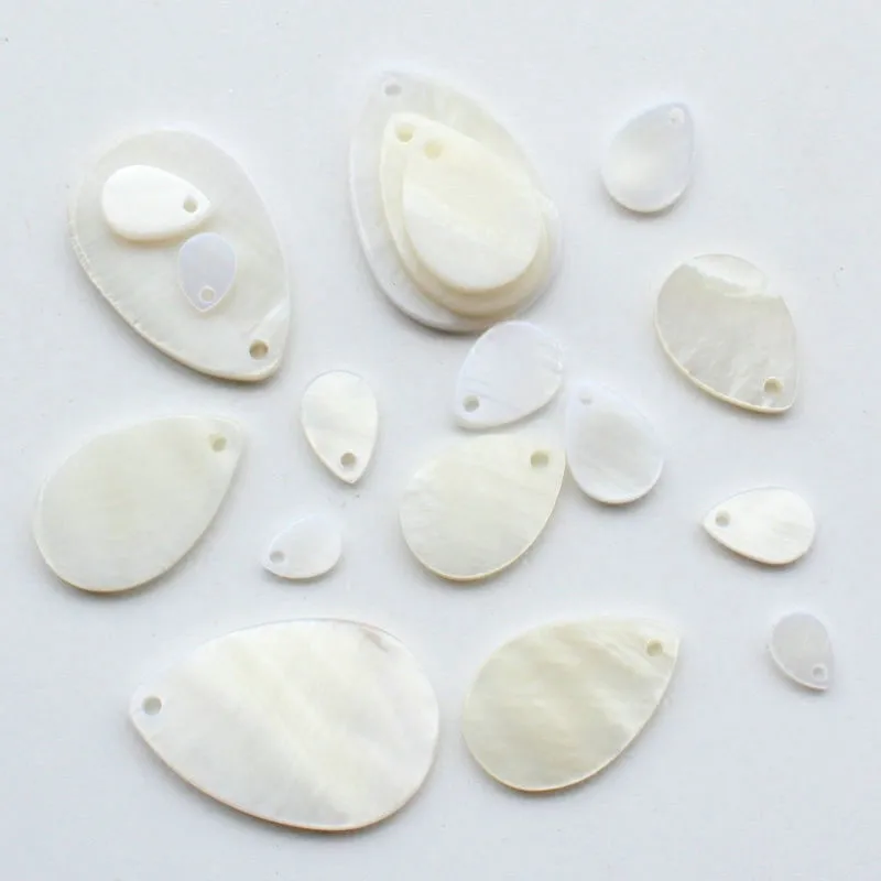 

10Pcs/pack White Natural Pearl Shell WaterDrop Beads For Women Jewelry Making DIY TearDrop Loose Beads Pendientes Accessories