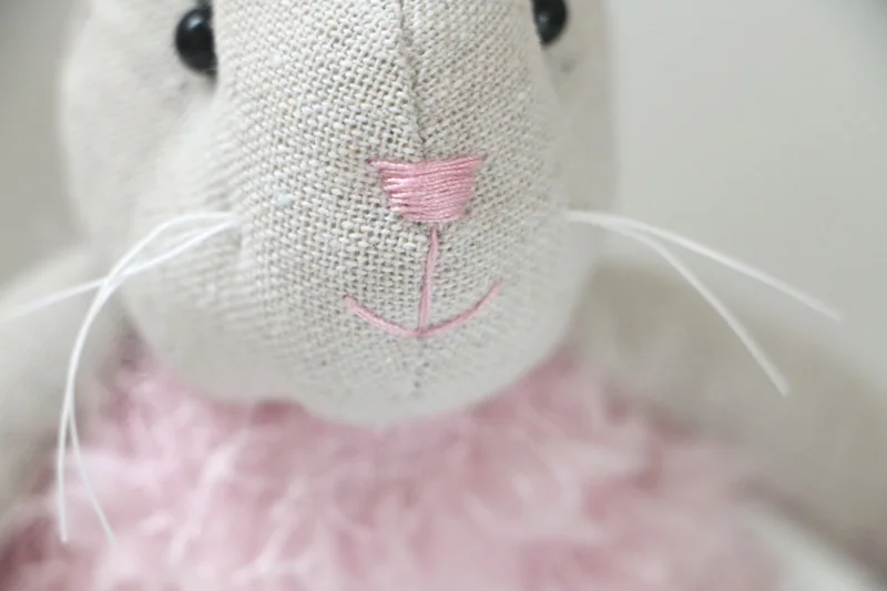 Милый кролик 25 см, плюшевая кукла, розовый кролик, кукла, подарок для малыша, кролик, кукла, милая игрушка, рождественский подарок, милая игрушка на День рождения