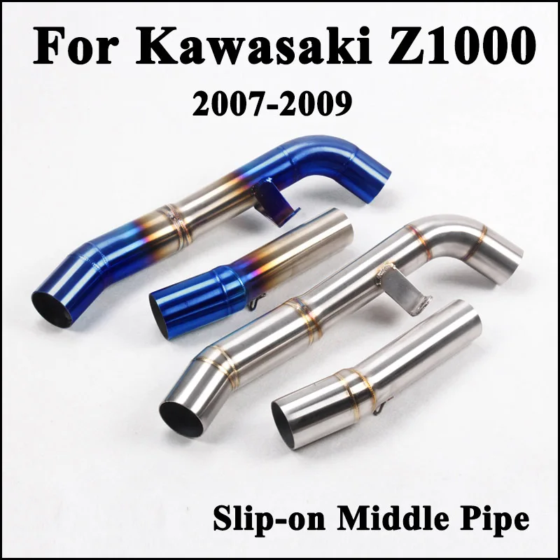 

Z1000 Motorcycle Full Exhaust System Modify Mid Link Pipe Stainless Steel Laser Tail pipe Slip On For Kawasaki Z1000 2007-2009