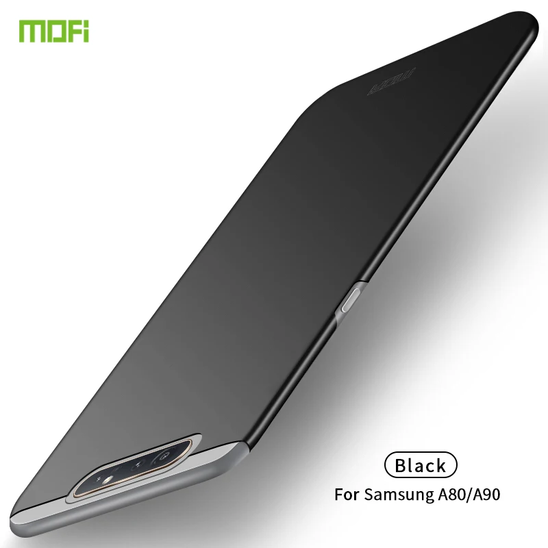 MOFi для samsung Galaxy A80/A90 чехол для ПК Жесткий Роскошный защитный чехол для samsung Galaxy A90 Fundas Phone Shell - Цвет: Черный