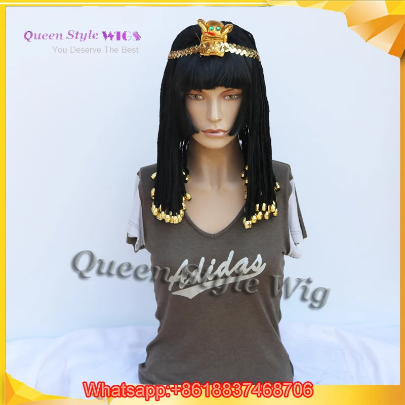 古代エジプト女王クレオパトラ編組髪型かつらトップ品質アニメコスプレかつらマスカレードクレオパトラパーティーかつらとヘビfelon Hairstyles Wigs Cosplay Wigparty Wig Aliexpress