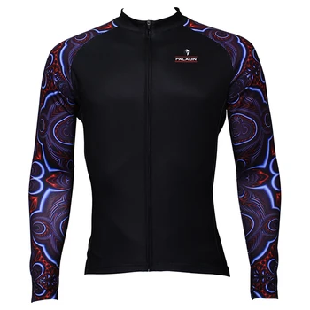 

ILPALADINO Mens Quick Dry Full Zipper Cycling Wear Men Autumn And Spring Cycling Jerseys Breathable Cycling Long Sleeve