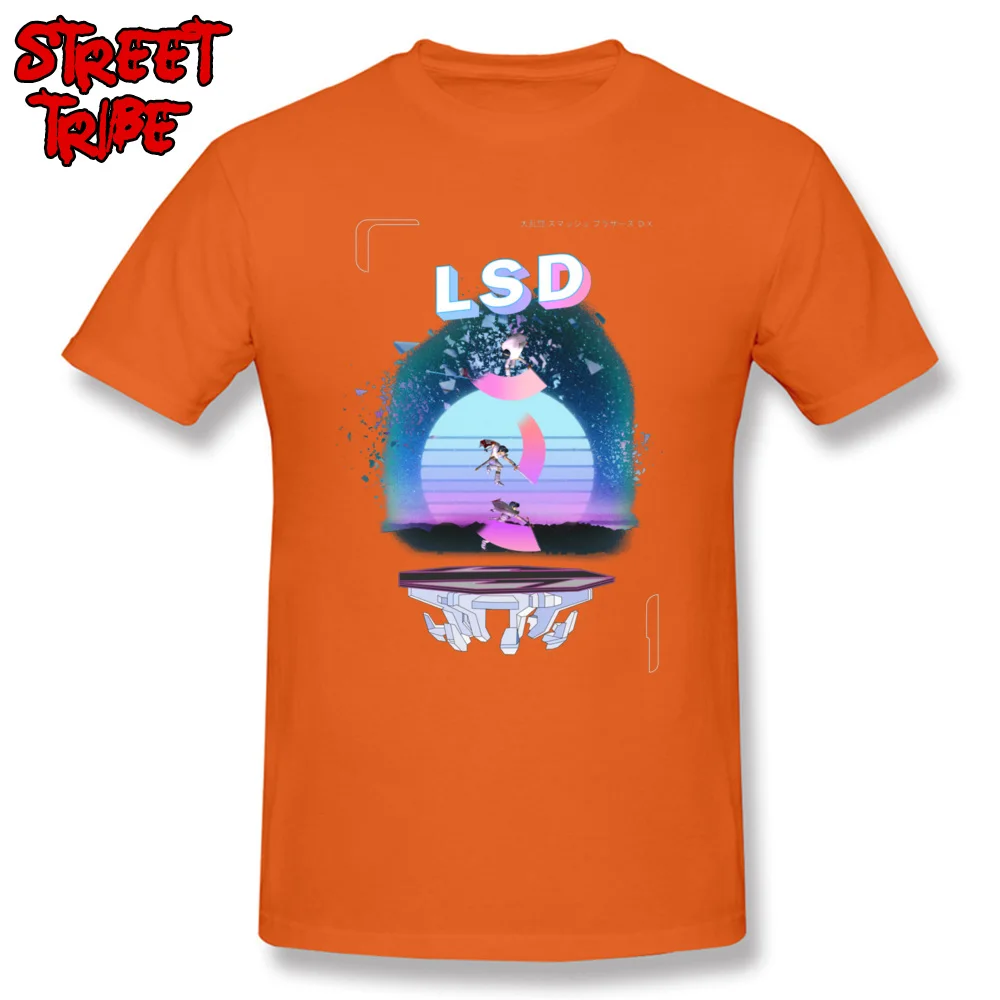 LSD Marth Melee Retrowave 1495 Printed Summer/Fall 100% Cotton Round Collar Men Tops Shirt T Shirt Newest Short Sleeve T-Shirt LSD Marth Melee Retrowave 1495 orange