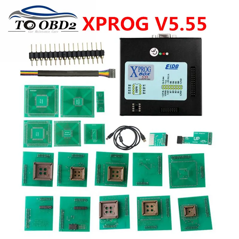 Лучшее качество XPROGM 6,12 5,86 5,84 X Prog M коробка V5.55 Авто ЭБУ чип Тюнинг программист Xprogm 5,84 Xprog 5,55 Xprog - Цвет: V5.55