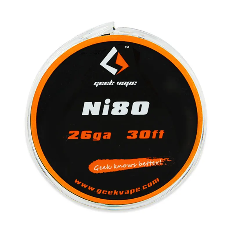 Оригинальный атомайзер GeekVape DIY Tape Wire (Ni80) 30ft RTA 24GA 26GA 28GA с антирассеивающим