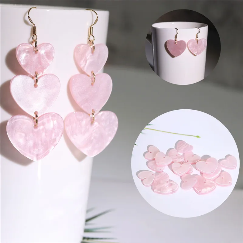 9pcs 3Size Heart Shape Charms for Jewelry Making DIY Earring Necklace Accessories Romantic Pink Jewelry Findings Wholesale 9pcs 3Size Heart Shape Charms for Jewelry Making DIY Earring Necklace Accessories Romantic Pink Jewelry Findings Wholesale