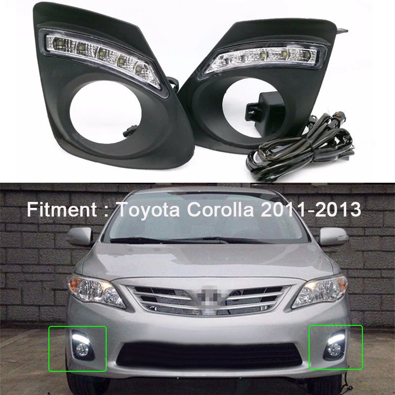 

New Car LED DRL Daytime Running Light White for 2011~2013 Toyota Corolla