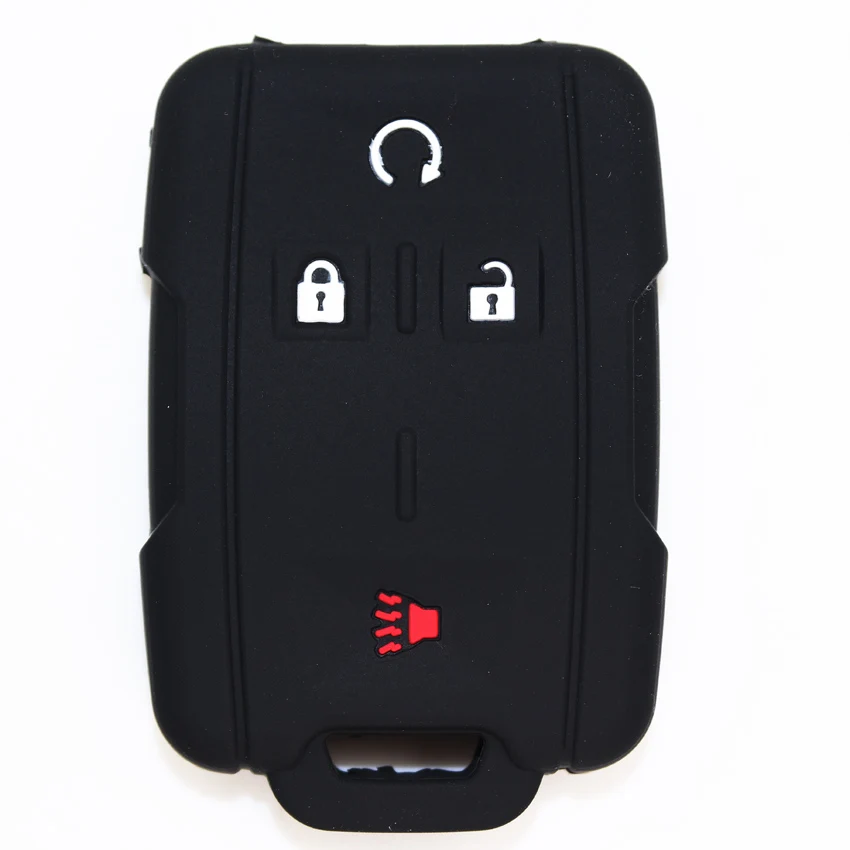 

1pcs Washable 4 Button Silicone Car Key Cover Case Protector for Chevrolet Colorado Silverado 1500 2500 3500 GMC Sierra Cadillac
