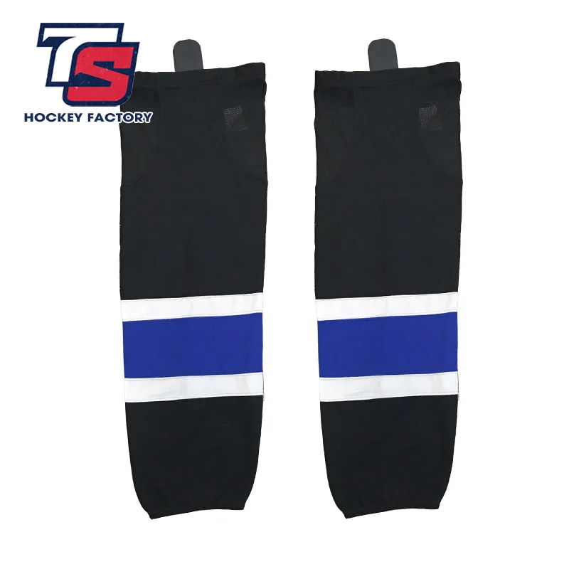 JETS free shipping 100% Polyester Breathable black Ice Hockey sport Socks Cheap Shin Guards W029 men women