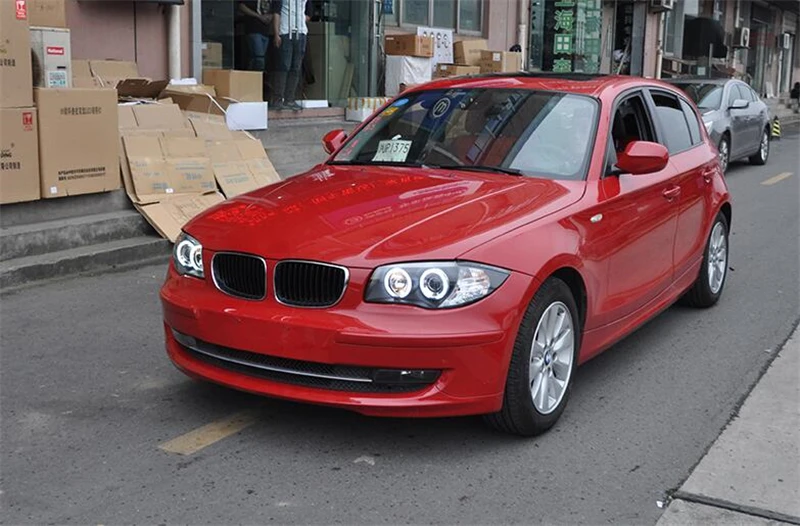 Новые фары автомобиля Стайлинг для BMW 1 серии E87 фары 2004-2011 двойной луч объектив проектор ксеноновые лампы led drl