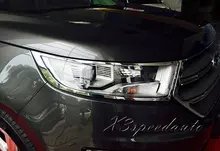 Free Shipping Chromed Front Head Light Cover Trim For Ford Edge 2015