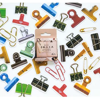 

Mo.Card clips mini paper diary sticker Scrapbooking Decoration label 1 lot = 1 pack = 45 pcs