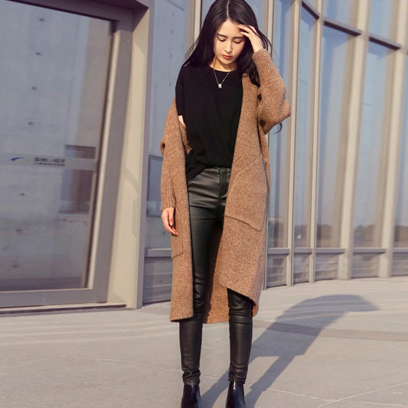 Women's Clothing 2018 Spring Autumn Winter Single Breasted Cashmere Knitted Pocket Long Cardigans Fashion Women Sweaters Coat Women's Clothing 2018 Spring Autumn Winter Single Breasted Cashmere Knitted Pocket Long Cardigans Fashion Women Sweaters Coat